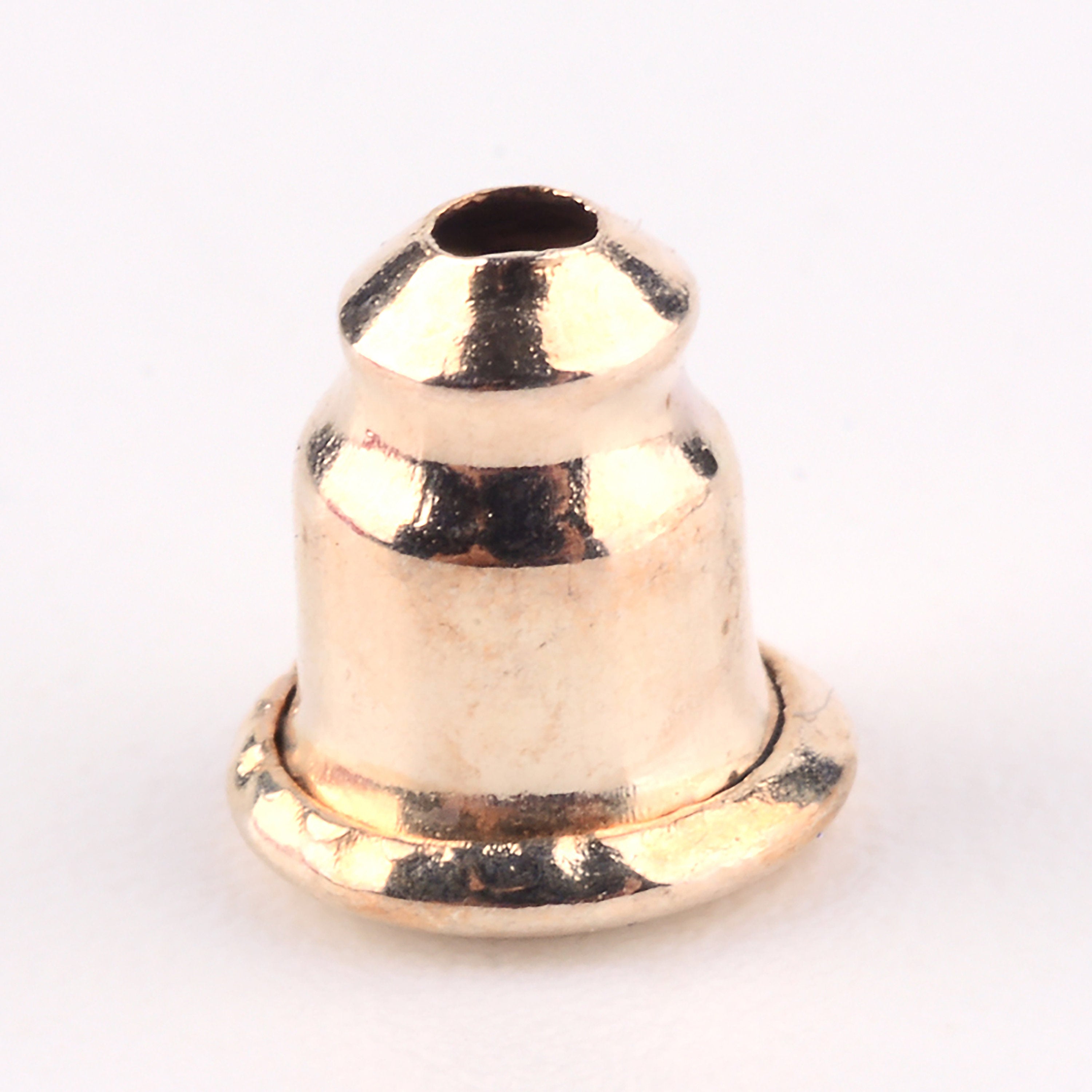 100pcs, 6x5mm, Iron Bullet Earring Backs // Stoppers // Ear Post Nut in Rose Gold