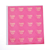 1 Roll (Approx 120pcs  ),  28x32mm, Heart Shaped Self Adhesive Thank You Sticker in Fuchsia
