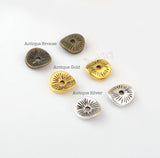 10/20/30pcs, 9x8mm, Zinc Alloy Round Bead Spacer Bead Separator Heishi Spacer - Choose your colour