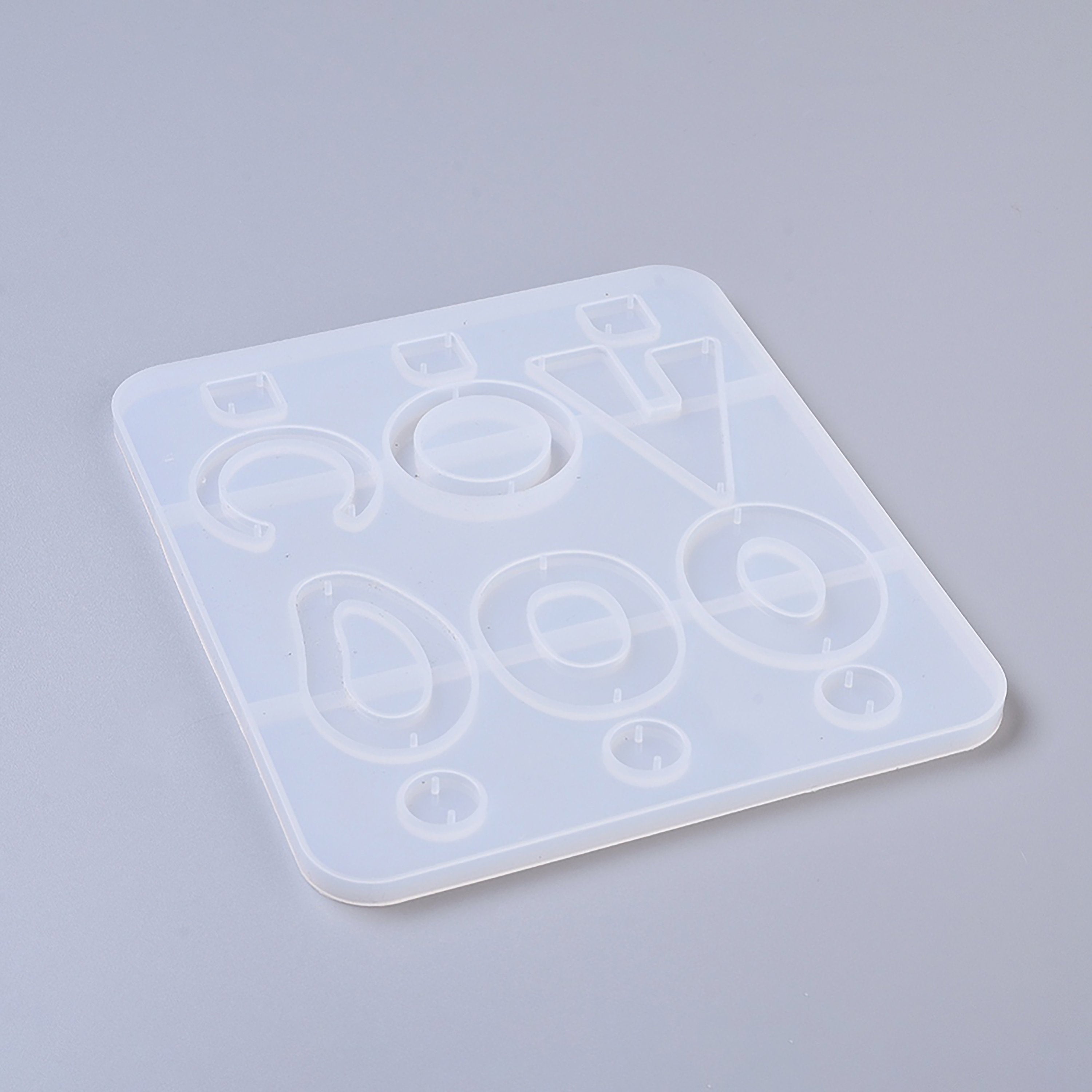 1pc, 173x151x7mm, Silicone Moulds, Resin Casting Moulds, For UV Resin, Epoxy Resin Jewelry Making, Mixed Shapes in Clear