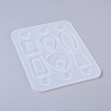 1pc, 156x122x4mm, Pendant Silicone Molds, Resin Casting Molds, For UV Resin, Epoxy Resin Jewelry Making, Geometric Shapes, White