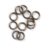 50pcs, 6mm, Iron Jump Ring Findings in Antique Bronze