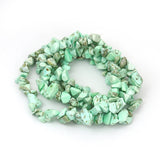 1 strand (84cm long), Approx 13mm x8mm- 6mm x5mm, (Grade B) Synthetic Turquoise ( Dyed ) Beads Irregular Light Green