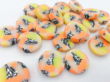 4pcs , Approx 18x5mm, Round (Flat) Handmade Polymer Clay Beads for Earring / Pendant in Misty Rose