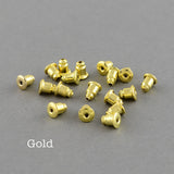 100pcs, 6x5mm, Iron Bullet Earring Backs // Stoppers // Ear Post Nut in Gold