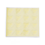 120pcs,  28x32mm, Heart Shaped Self Adhesive Thank You Sticker in Yellow