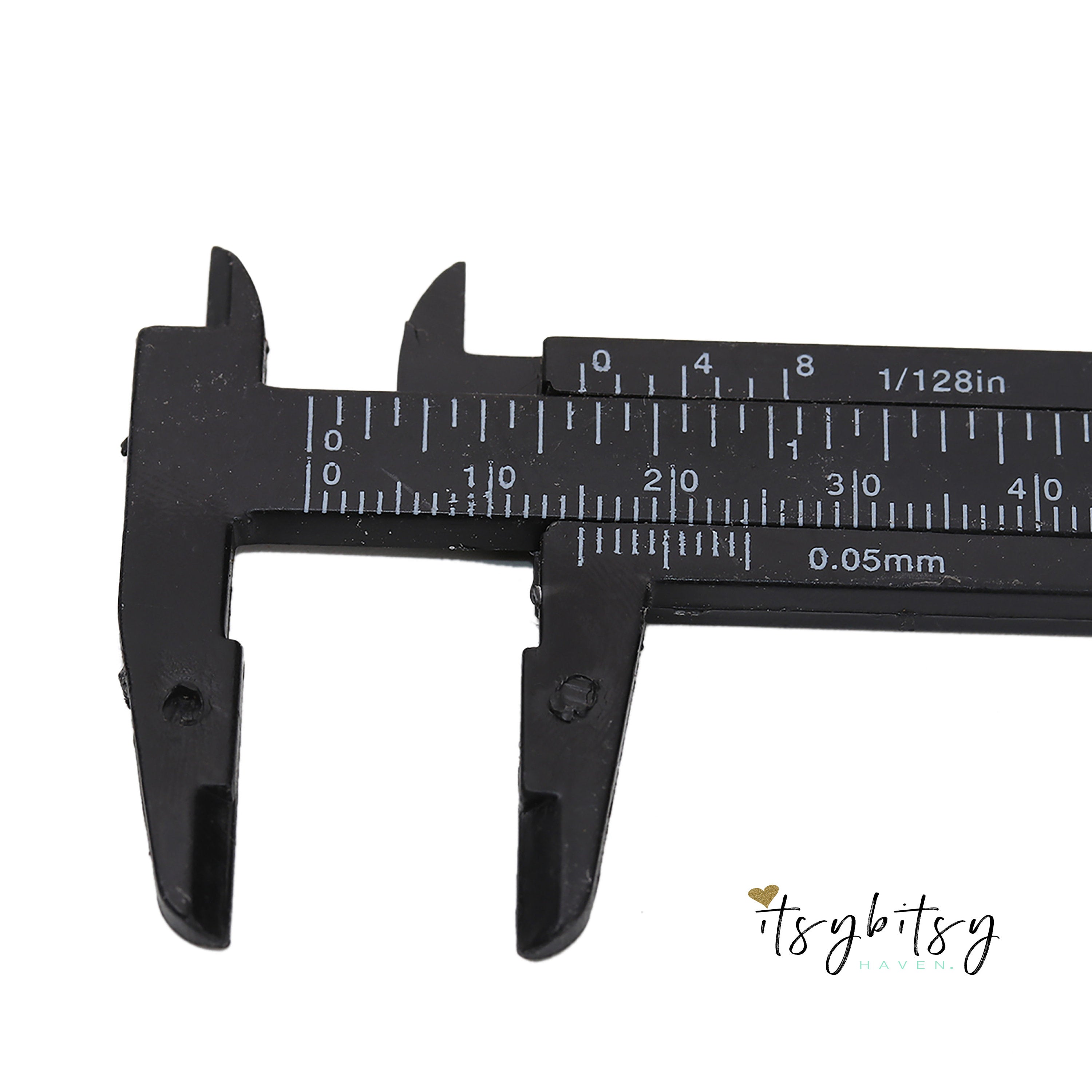 1pc, Plastic Vernier Caliper Black Metric Range 0-80mm 11cm(4 3/8") x 4.4cm(1 6/8")