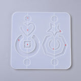 1pc, 14.4x9.8x0.8cm, Pendant Silicone Molds, Resin Casting Molds, For UV Resin, Epoxy Resin Jewelry Making, Geometric Shapes, White