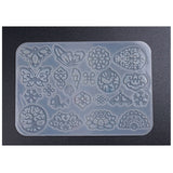 1pc, 10x14.4cm, Pendant Silicone Molds, Resin Casting Molds For UV Resin, Epoxy Resin, Butterfly Tree & Flower in Clear