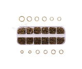 1 Box (Approx 1000pcs) , 4~10x0.7~1mm, Iron Jump Rings, Close but Unsoldered, Nickel Free in Antique Bronze