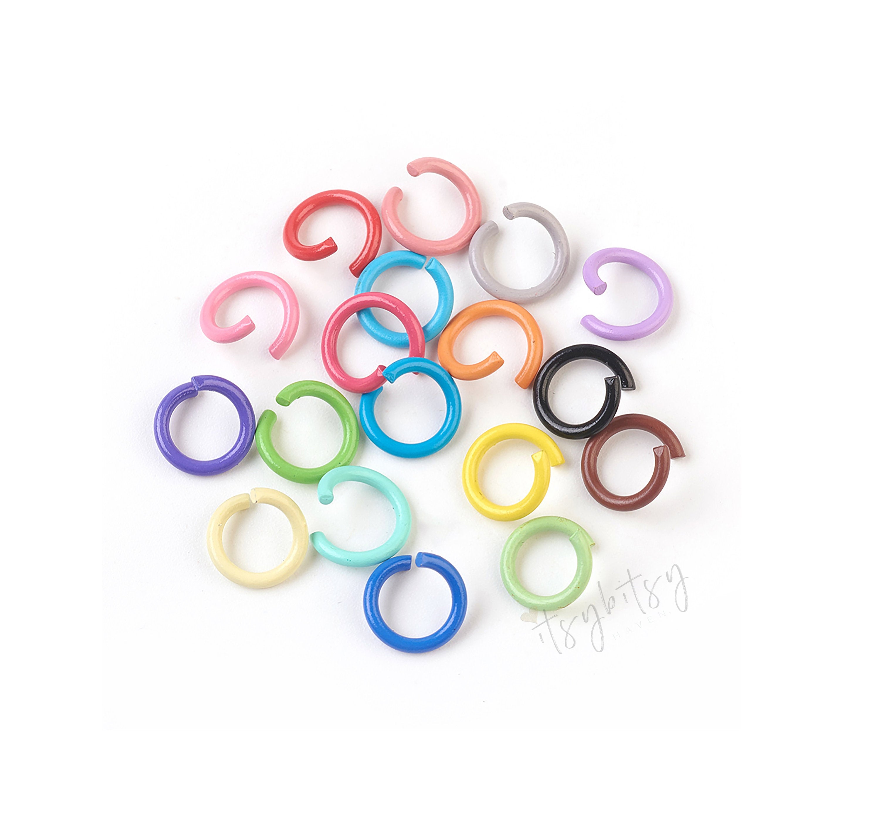 20pcs, 8mm, Iron Jump Ring Findings in Mixed Colour