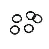 50pcs, 6mm, Iron Jump Ring Findings in Black