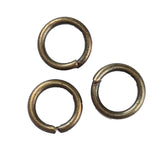 50pcs, 6mm, Iron Jump Ring Findings in Antique Bronze