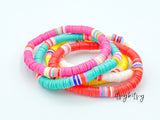 1pc, Heishi Polymer Clay Beaded Bracelet Stretchable Bracelet - choose your colour