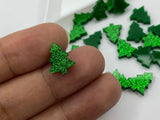 10 pcs,  Approx 12-14mm mixed Die Cut Glittered Christmas Acrylic Deer Gingerbread Man Tree