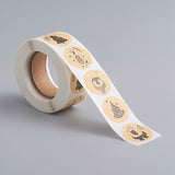 1 Roll (Approx 500pcs / roll ), 24.5mm, Round Self Adhesive Santa Christmas Sticker in Multi-colour