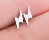 1 Pair, Stainless Steel Lightning Stud Ear Finding - Choose Your Colour