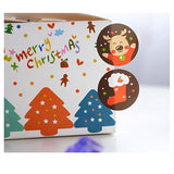 5 Sheets (16 stickers /sheets), 30mm, Round Self Adhesive Santa Christmas Sticker in Multi-colour