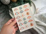 1 Sheet, Approx 13x90cm, Christmas Print Water Decal Image Transfer for Polymer Clay / Ceramics