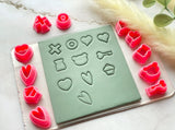 Valentines Heart Love Collection Stud Sizes Polymer Clay  Cutter | Fondant Cutter | Cookie Cutter