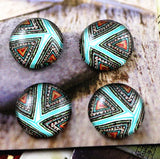 10pcs, 12mm Cabochons, in mixed print