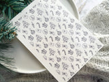 1 Sheet, Approx 13x90cm, Christmas Print Water Decal Image Transfer for Polymer Clay / Ceramics