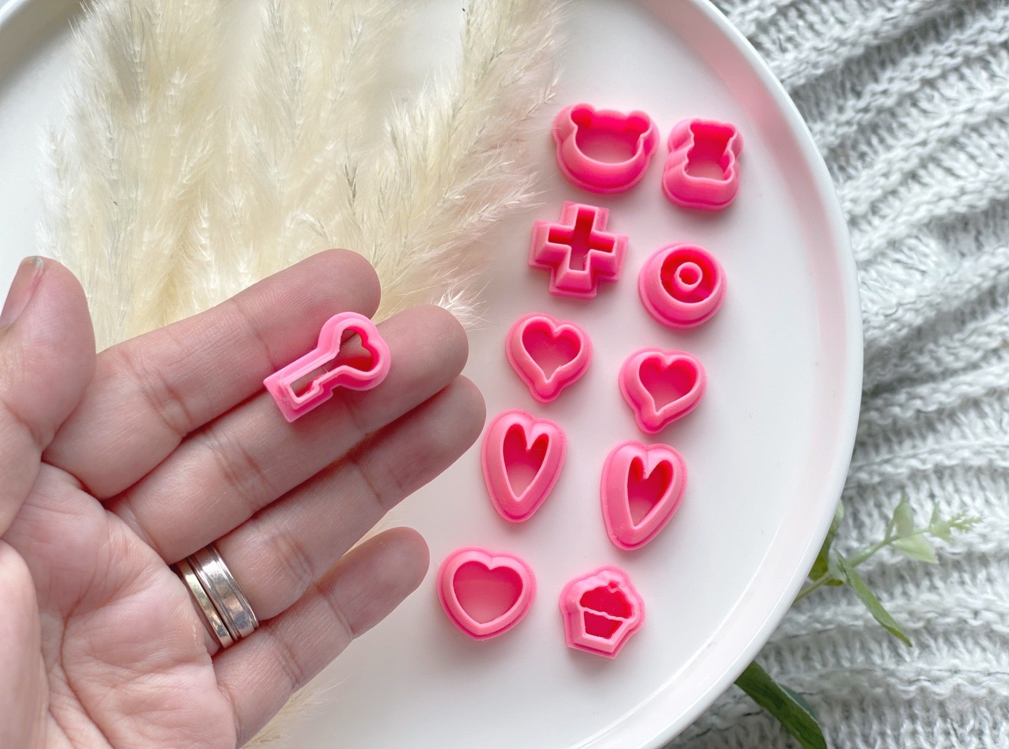 Valentines Heart Love Collection Stud Sizes Polymer Clay  Cutter | Fondant Cutter | Cookie Cutter