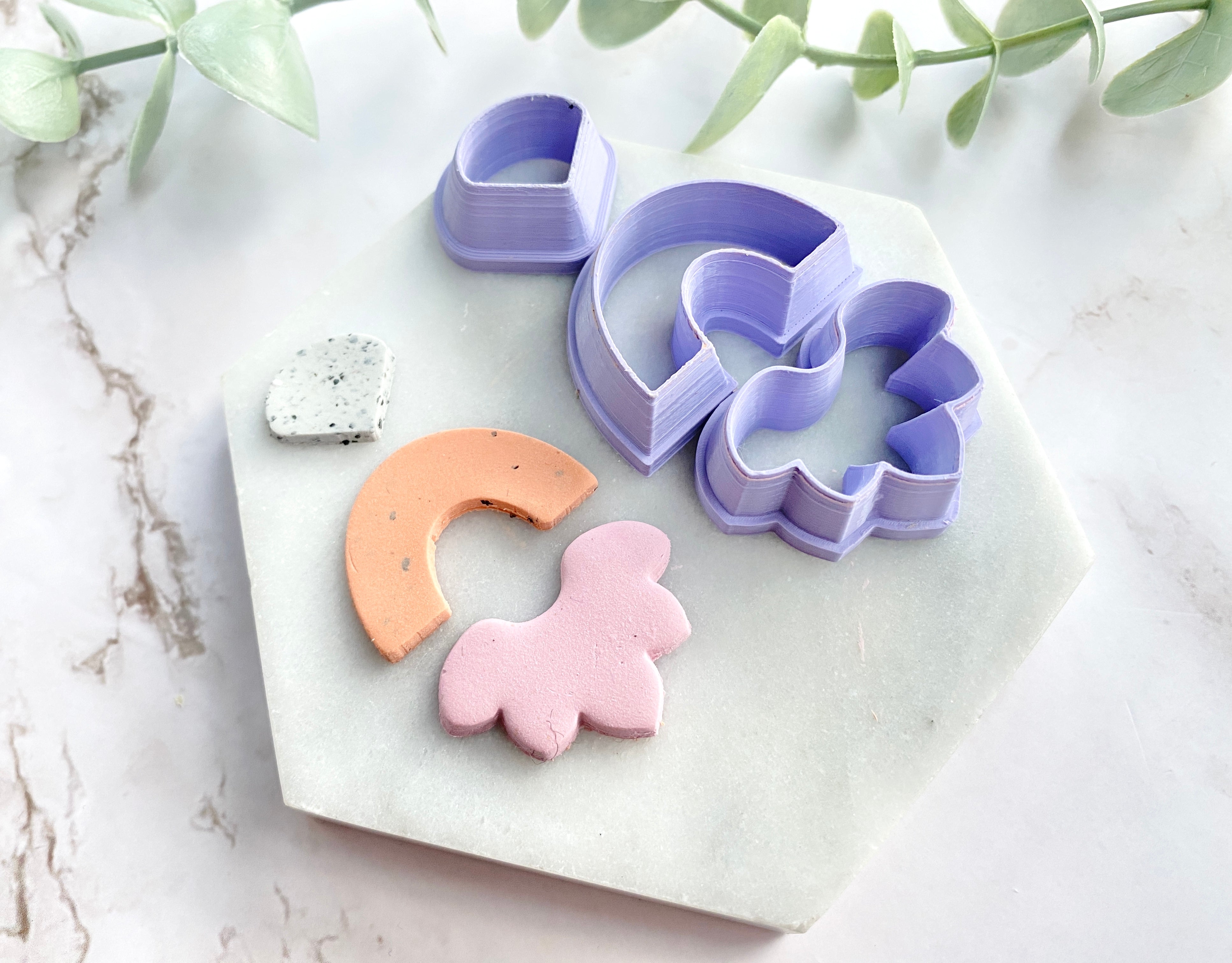 Arc, Fan and Floral Set Shaped Polymer Clay Cutter | Fondant Cutter | Cookie Cutter