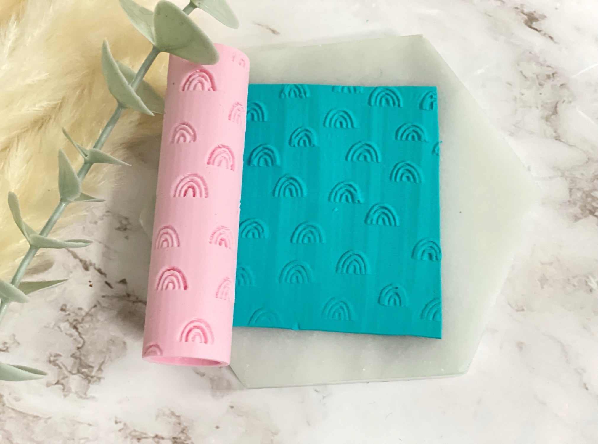 Valentines Heart Love Print Texture Roller |  Polymer Clay Roller | Fondant Roller