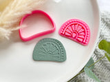 Heart Rainbow Clay Embossing Stamp | Fondant Stamp | Cookie Embossing Stamp | FLORAL STAMP