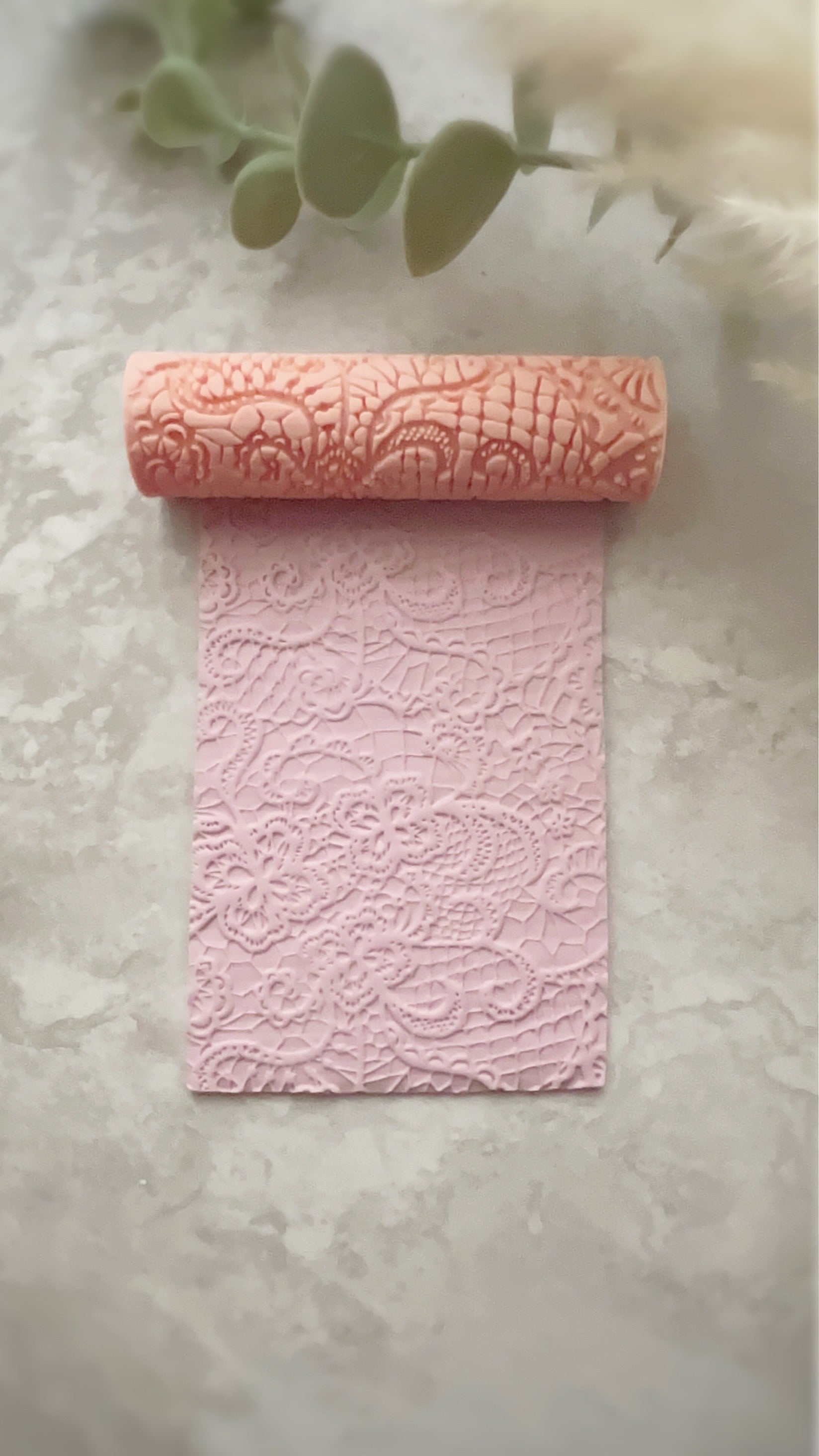 Lace Print Texture Roller |  Polymer Clay Roller | Clay Roller