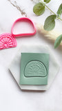 Heart Rainbow Clay Embossing Stamp | Fondant Stamp | Cookie Embossing Stamp | FLORAL STAMP