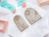 Floral Clay Embossing Stamp | Fondant Stamp | Cookie Embossing Stamp | FLORAL STAMP