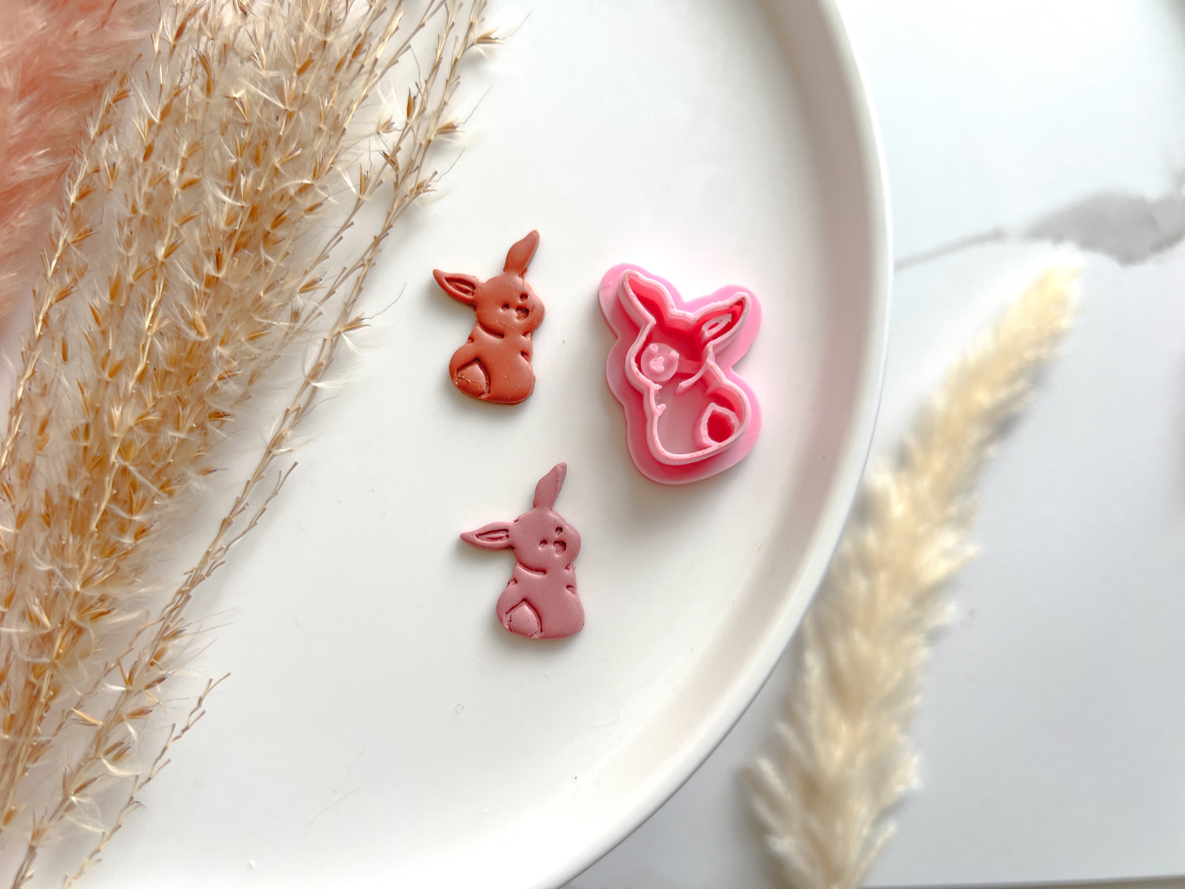 Easter Bunny Side Facing Shape Collection Polymer Clay  Cutter • Fondant Cutter • Cookie Cutter