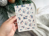 1 Sheet, Approx 13x90cm, Christmas Print Water Decal Image Transfer for Polymer Clay / Ceramics