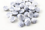 10pcs, 12mm , Cracked Style Flat Back Resin Dome Cabochons, Half Round, in white