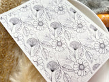 1 Sheet, Approx 13x90cm, Daisy Print Water Decal Image Transfer for Polymer Clay / Ceramics