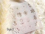 Stencil Sheet for Polymer Clay and Scrapbooking, 13x13x0.01cm