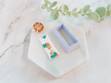 Rectangular Shaped Polymer Clay Cutter | Fondant Cutter | Cookie Cutter in Round Centre Accent