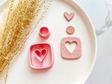 Organic Shape with Heart Donut Shaped Polymer Clay  Cutter • Fondant Cutter • Cookie Cutter