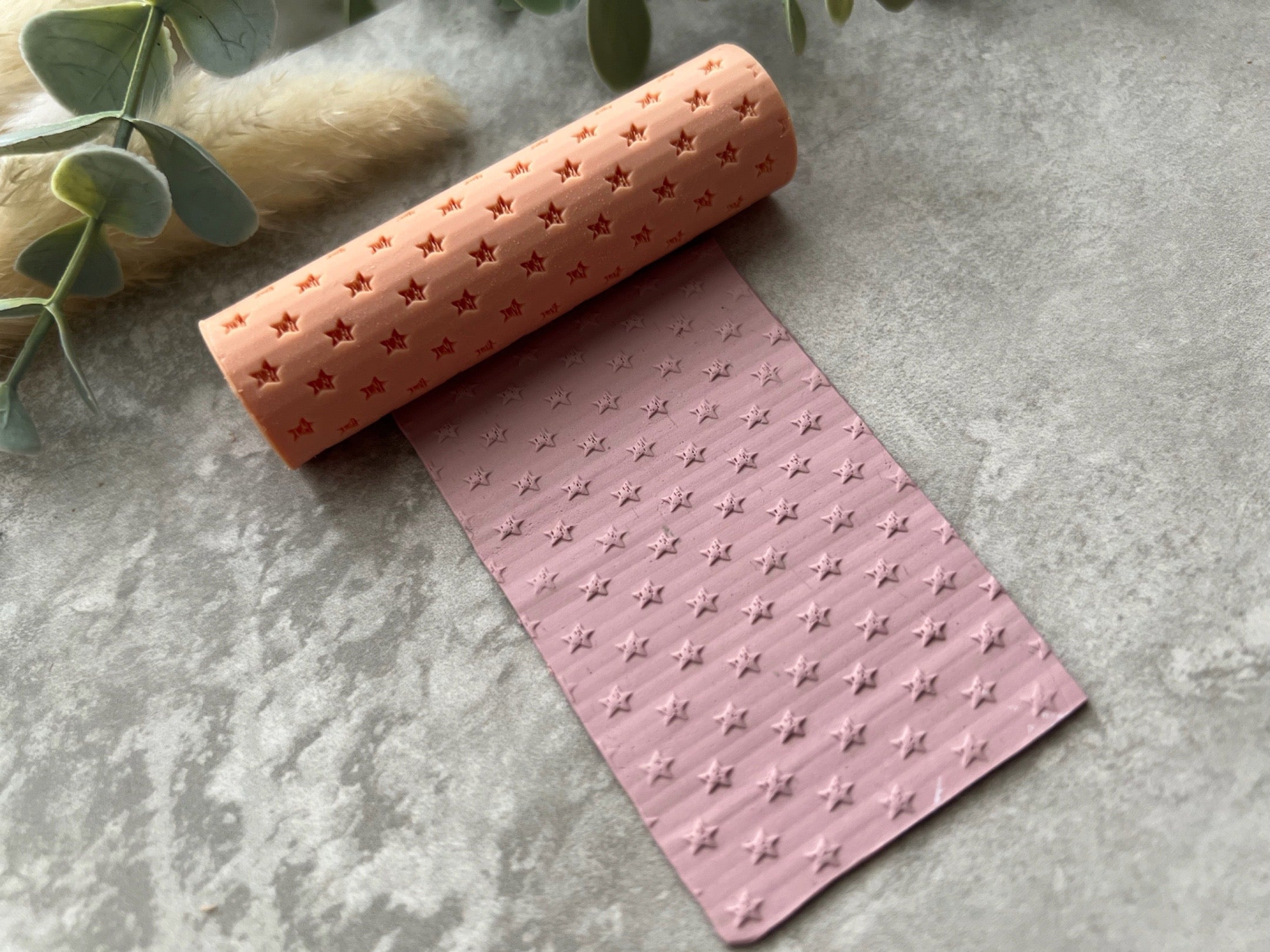 Mini Star Print Texture Roller |  Polymer Clay Roller | Clay Roller