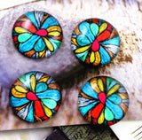 10pcs, 12mm Cabochons, in mixed print