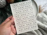 1 Sheet, Approx 13x90cm, Christmas Print Water Decal Image Transfer for Polymer Clay / Ceramics