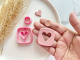 Organic Shape with Heart Donut Shaped Polymer Clay  Cutter • Fondant Cutter • Cookie Cutter