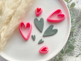 Valentines Heart Love Shape Collection Polymer Clay  Cutter | Fondant Cutter | Cookie Cutter