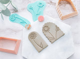 Floral Clay Embossing Stamp | Fondant Stamp | Cookie Embossing Stamp | FLORAL STAMP