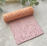 Mixed Floral Print Texture Roller |  Polymer Clay Roller | Clay Roller