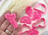 Valentines Hearts Love Clay Embossing Stamp | Fondant Stamp | Cookie Embossing Stamp | FLORAL STAMP