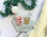 Christmas Reindeer Head Shape Collection Polymer Clay  Cutter | Fondant Cutter | Cookie Cutter