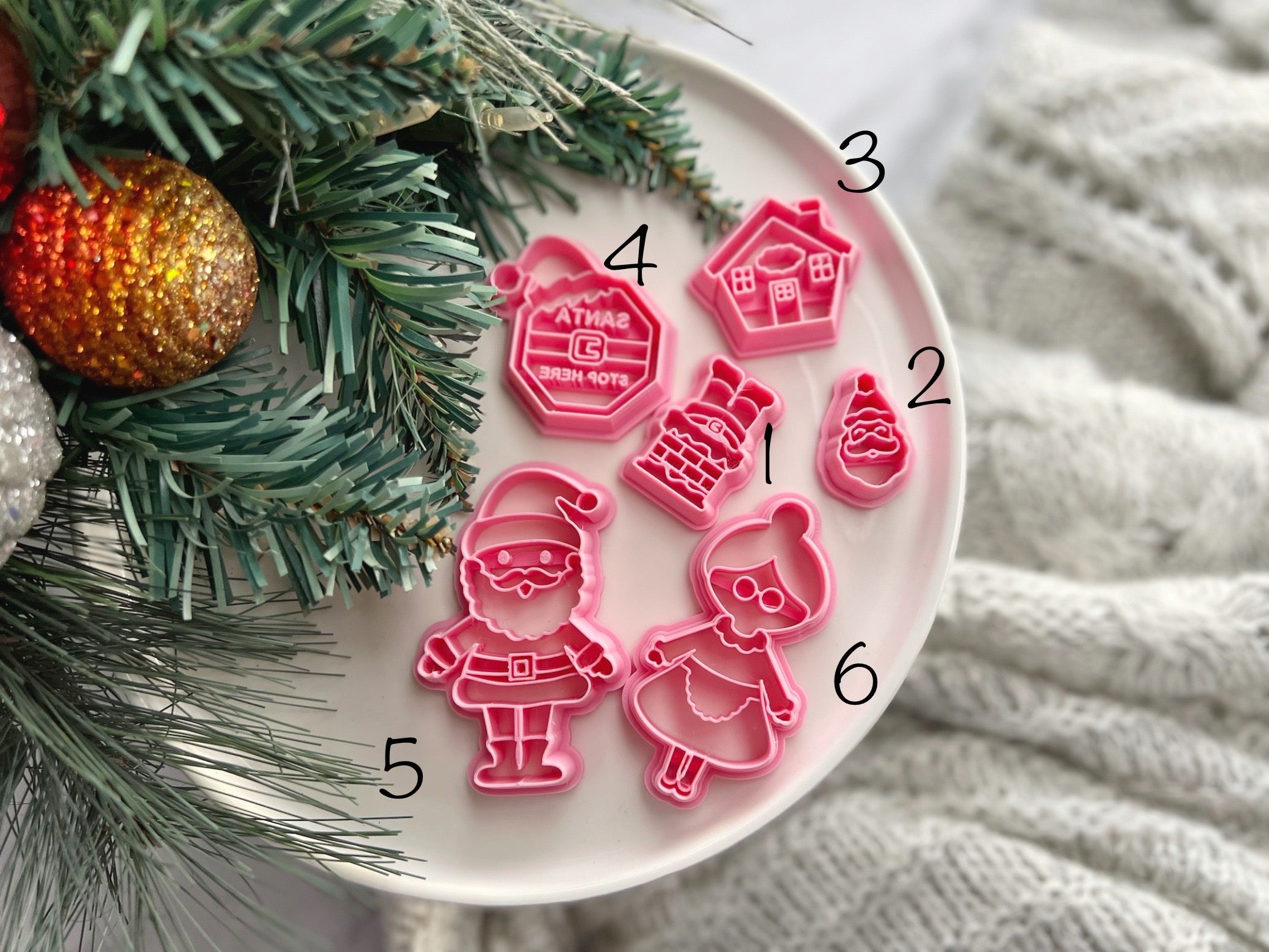 Christmas Shape Collection Santa |Polymer Clay Cutter • Fondant Cutter • Cookie Cutter